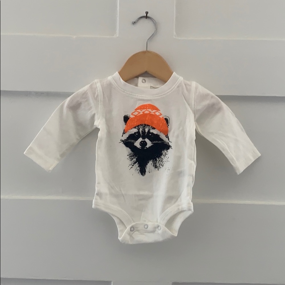Raccoon print onesie / PM-B0013